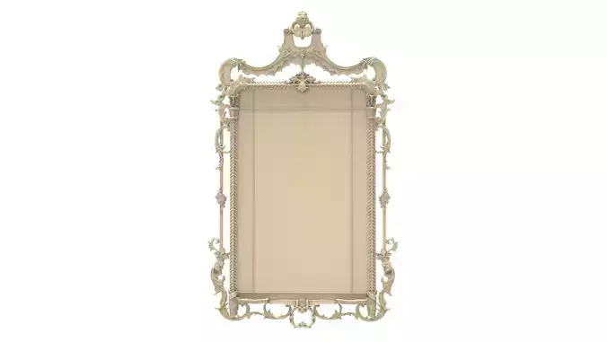 Frame 5 ornate mirror 3D print model