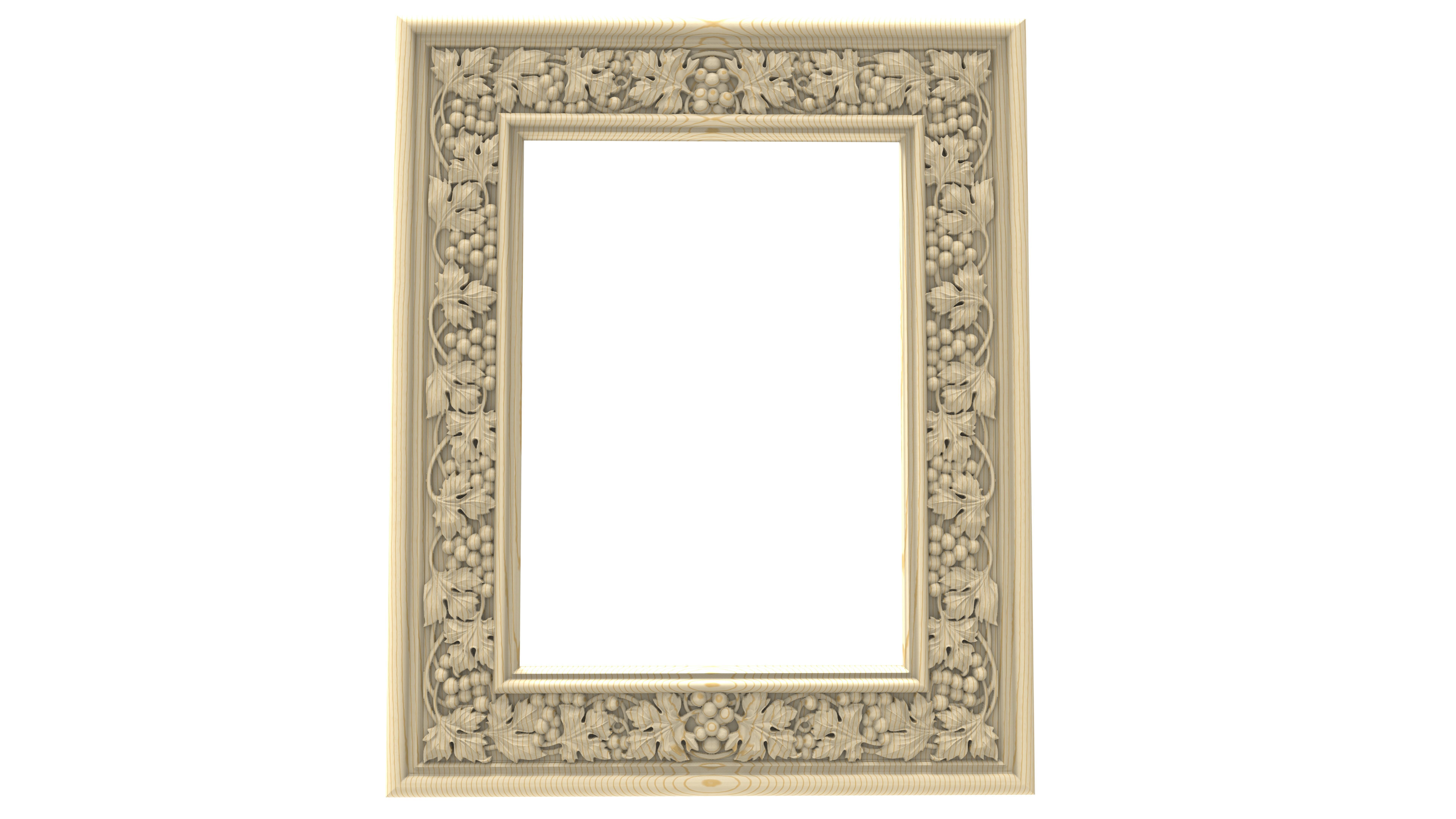 Frame 6 cherry wood picture 3D print model_2