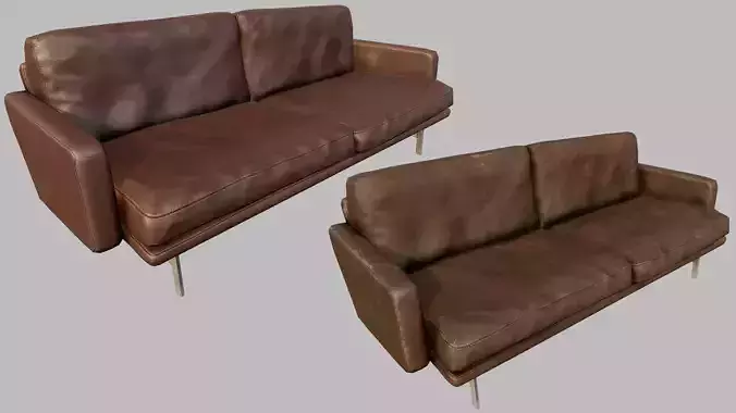 Design Couch 01 - PBR Low-poly 3D model