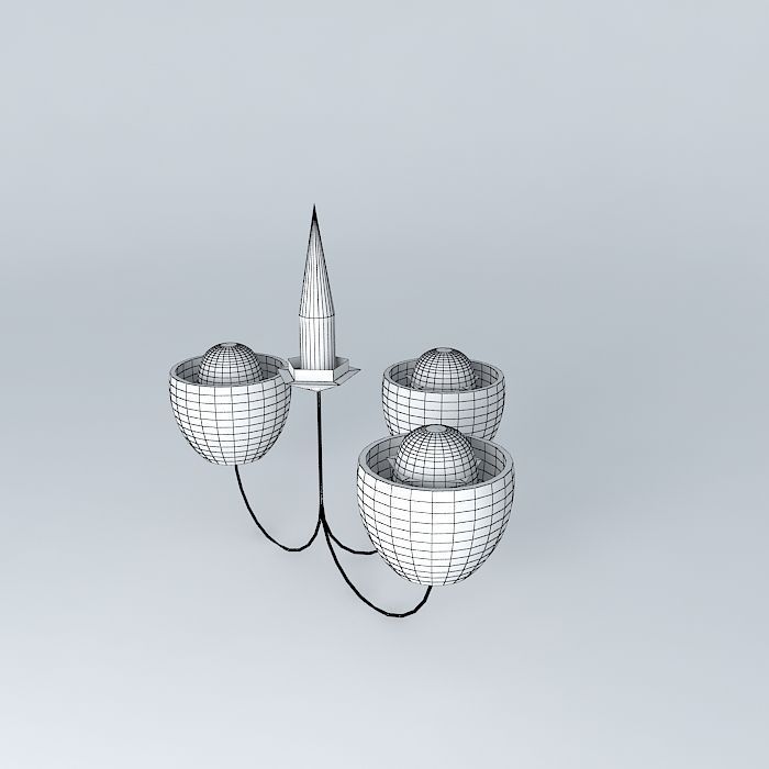 Lamp gray Free 3D model_3