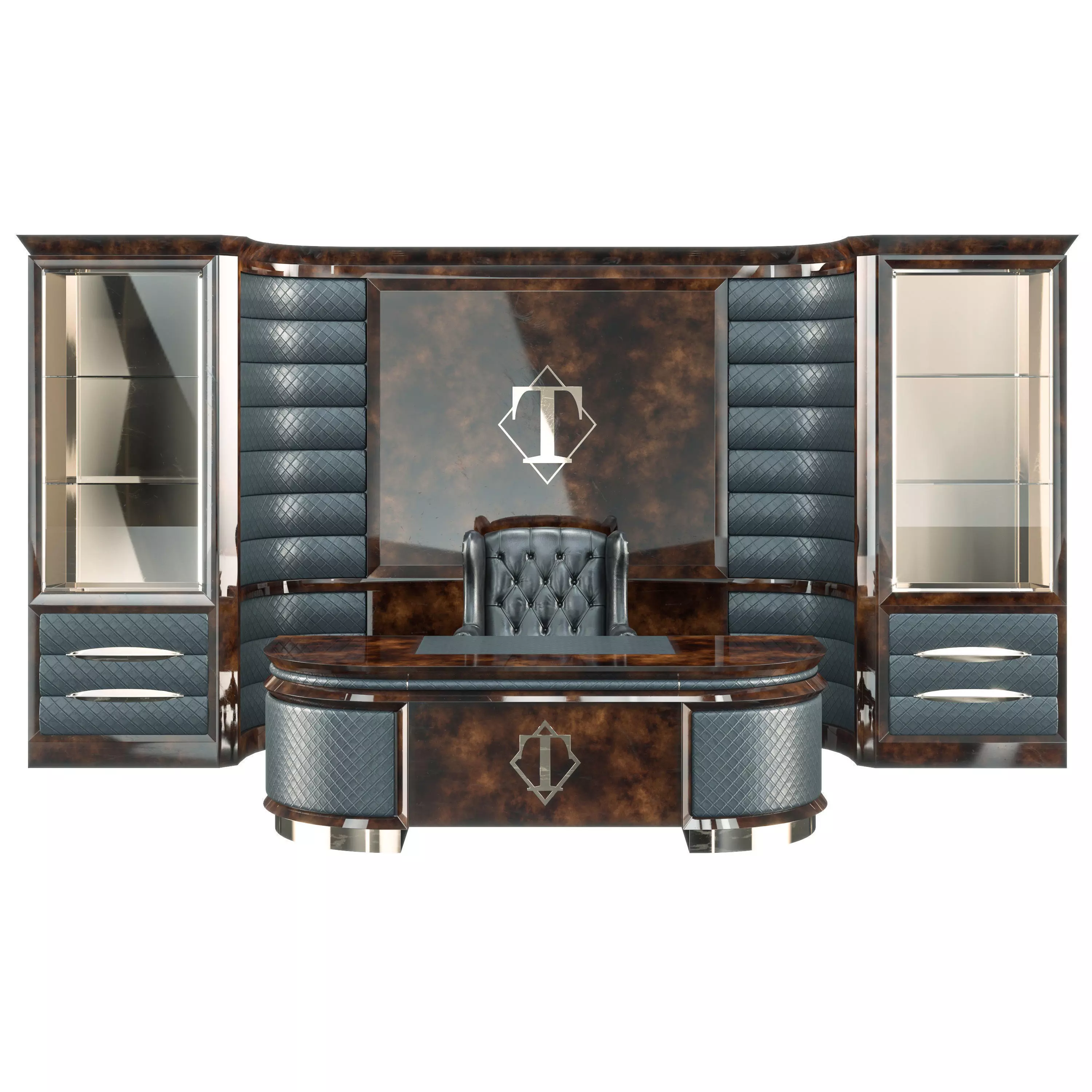 Turri Orion Office Set Low-poly 3D model