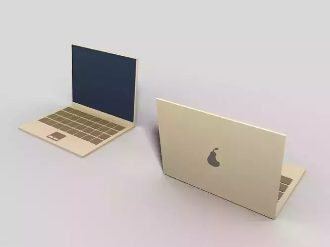 Low Poly Cartoon Laptop - Computer - PC Low-poly 3D model