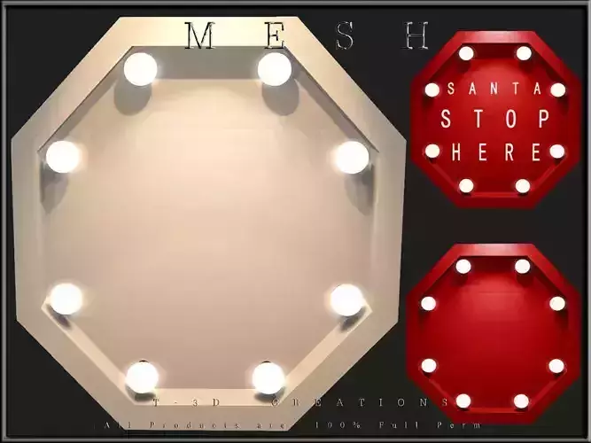 Bulb Frame - Santa Stop Here 