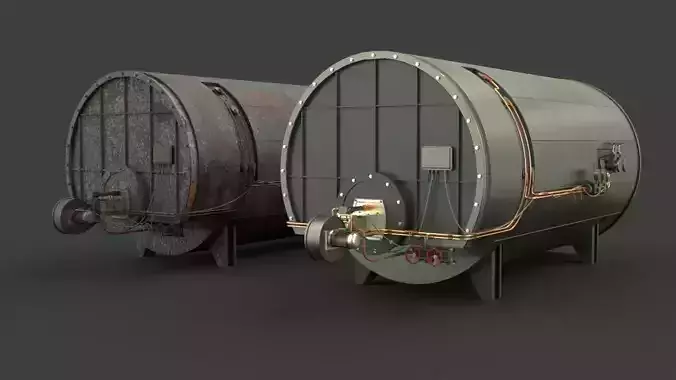 Machinery device Low-poly 3D model