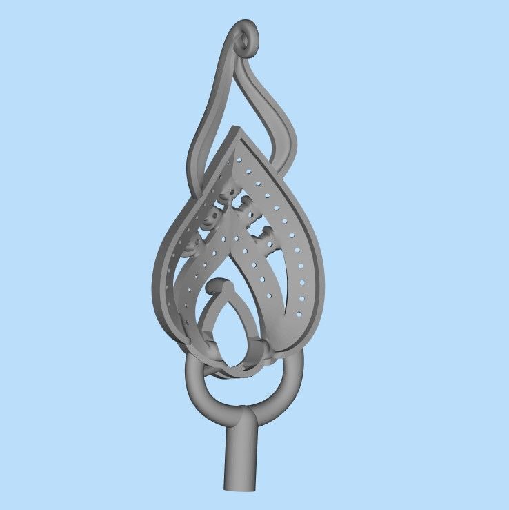 Women earrings with gems and diamonds 3dm stl vintage 3D print model_28