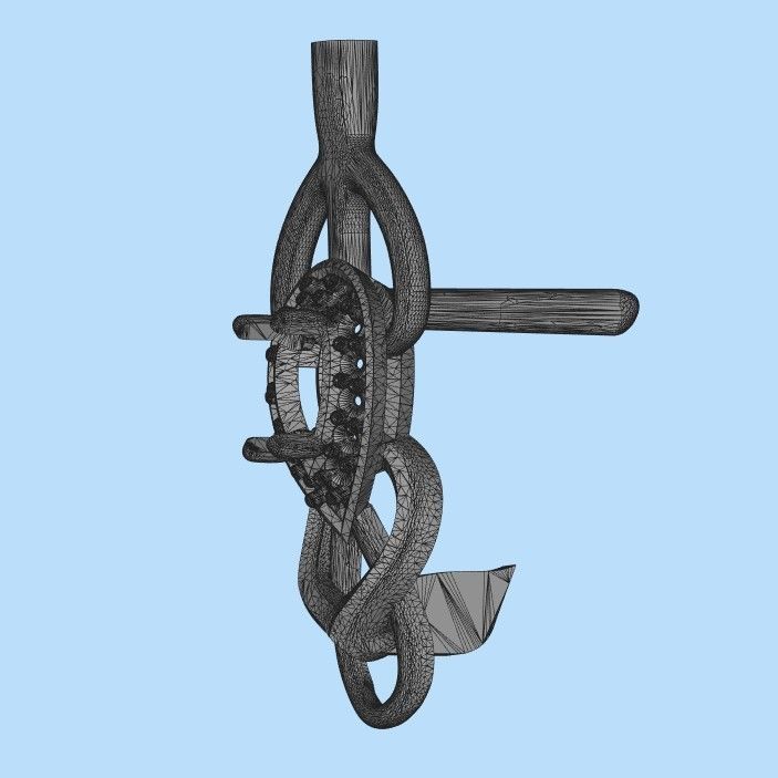 Women earrings with gems and diamonds 3dm stl vintage 3D print model_21