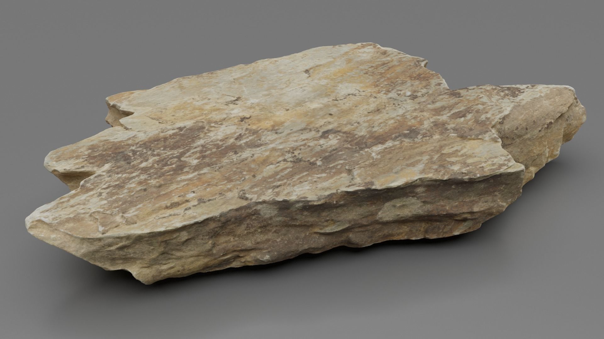 Slate Rock 3D model_2