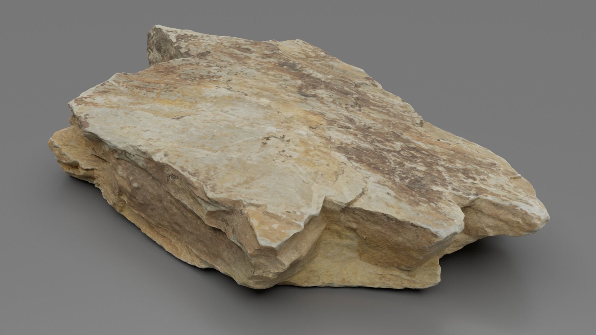 Slate Rock 3D model_3