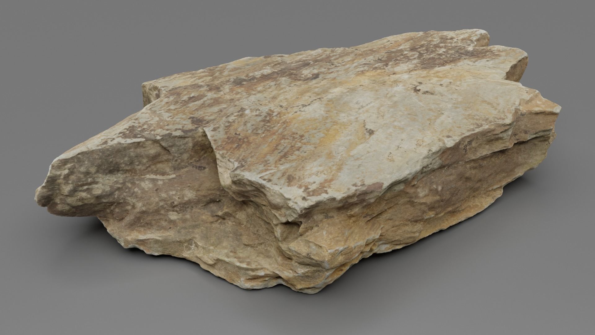 Slate Rock 3D model_4
