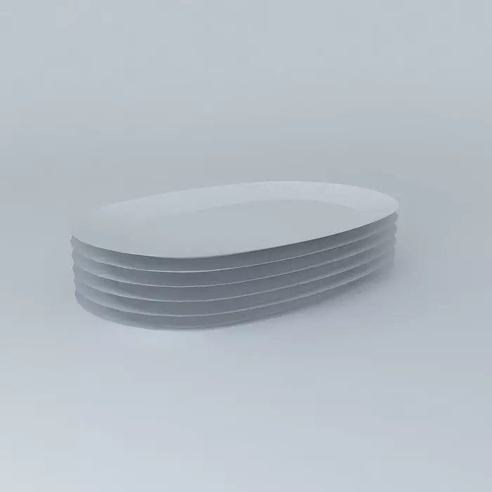 Big plate gray Free 3D model