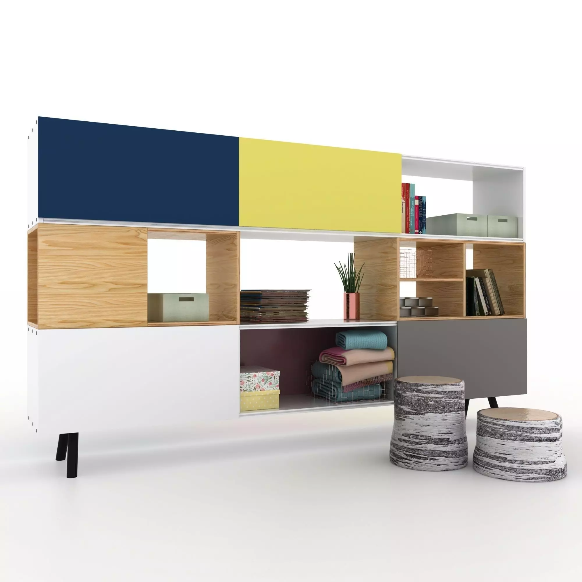 Vitra Kast 3 Hu Storage 3D model