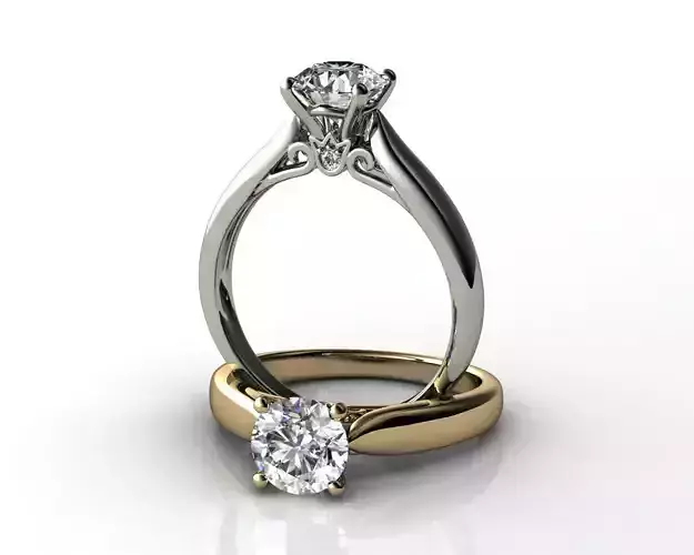 1Cts Diamond Engagement Ring