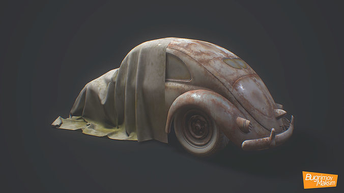 Retro Car 03 Low-poly 3D model 4