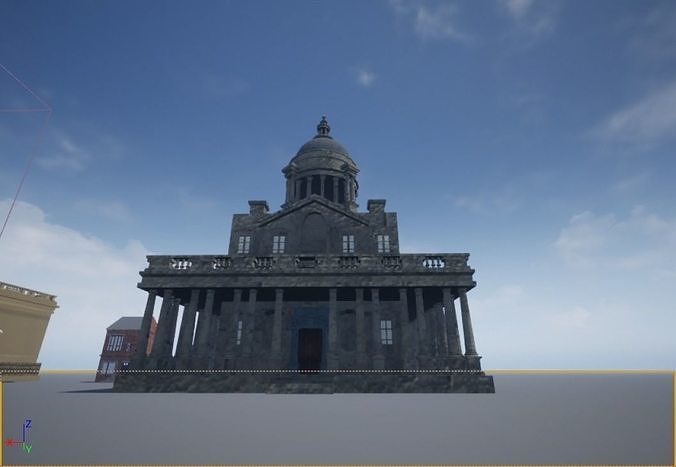 BAROQUE TEMPLE inspiration Greenwich castle Low-poly 3D model