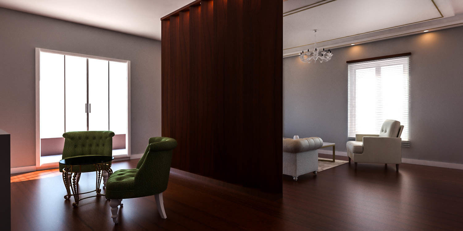 Living Room Low-poly 3D model_7