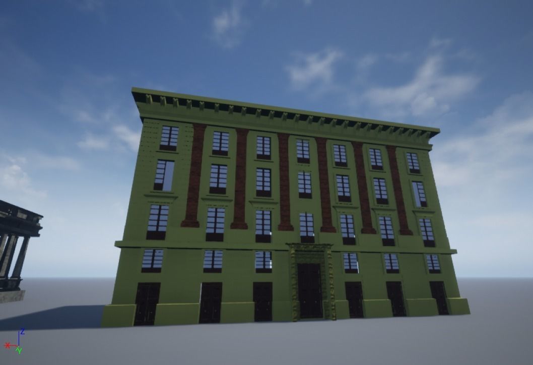 BAROQUE BARRACK 1750 Low-poly 3D model_6