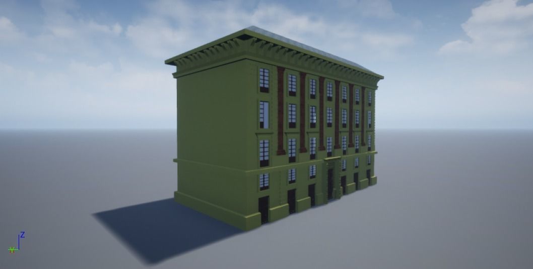 BAROQUE BARRACK 1750 Low-poly 3D model_2