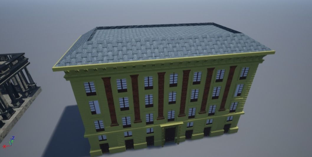 BAROQUE BARRACK 1750 Low-poly 3D model_5