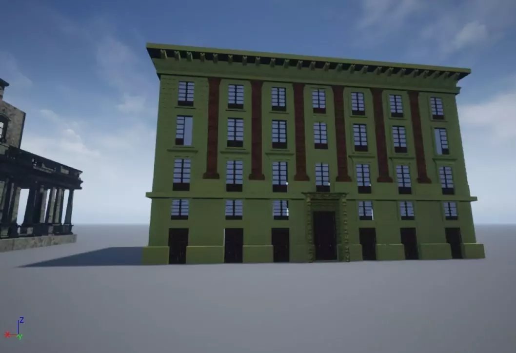 BAROQUE BARRACK 1750 Low-poly 3D model_0