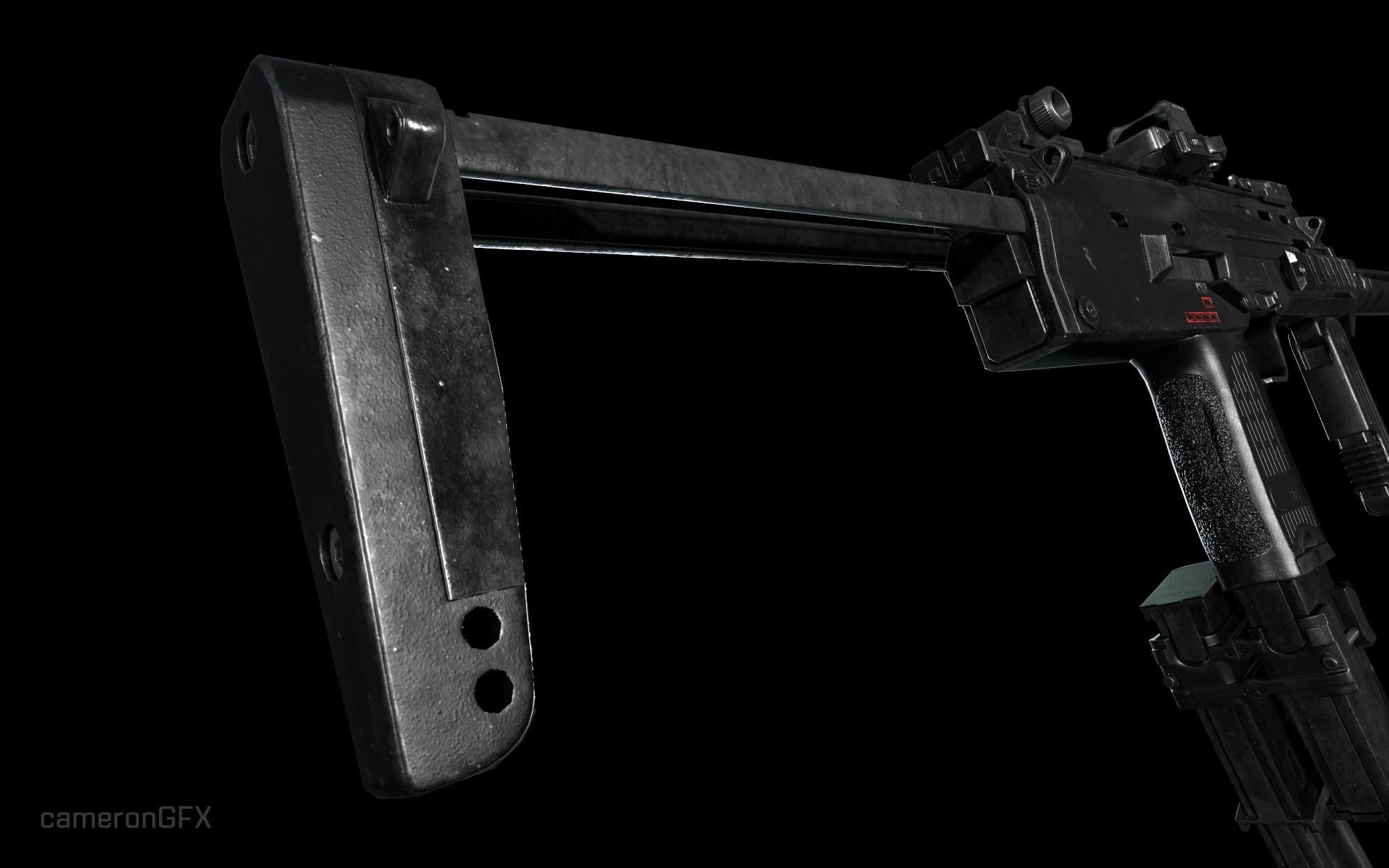 PBR MP7 A1 Low-poly 3D model_4