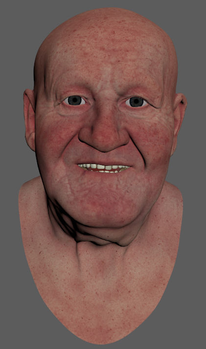 3D Ultra realistic old man HEAD 3D model_13