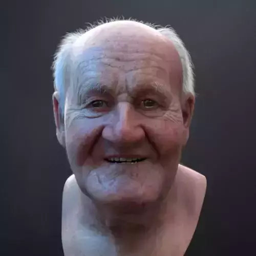 3D Ultra realistic old man HEAD