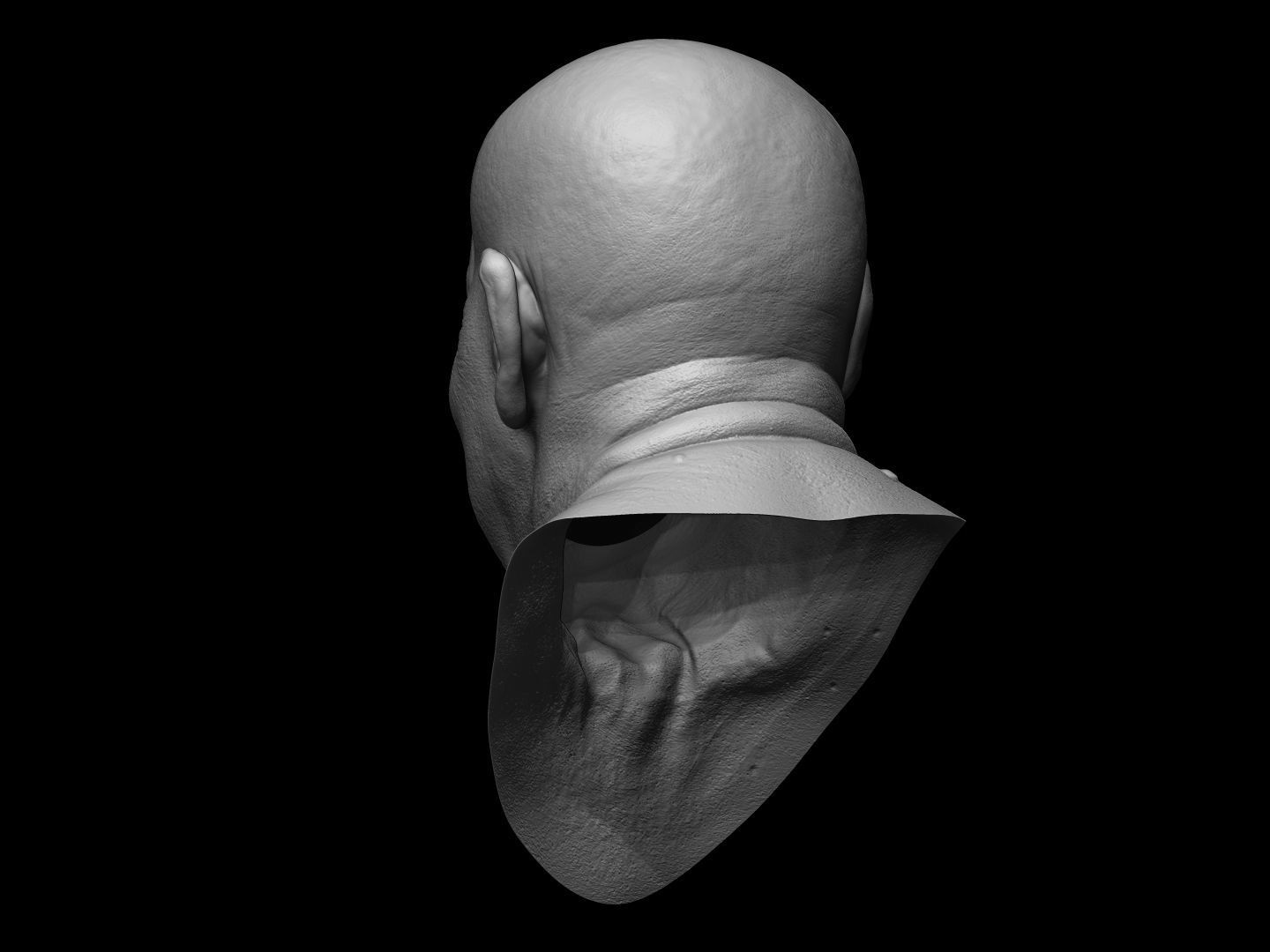 3D Ultra realistic old man HEAD 3D model_10