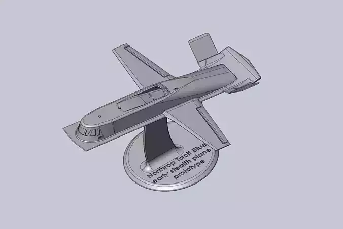 Northrop Tacit Blue Early US Stealth Plane Prototype 3D print model