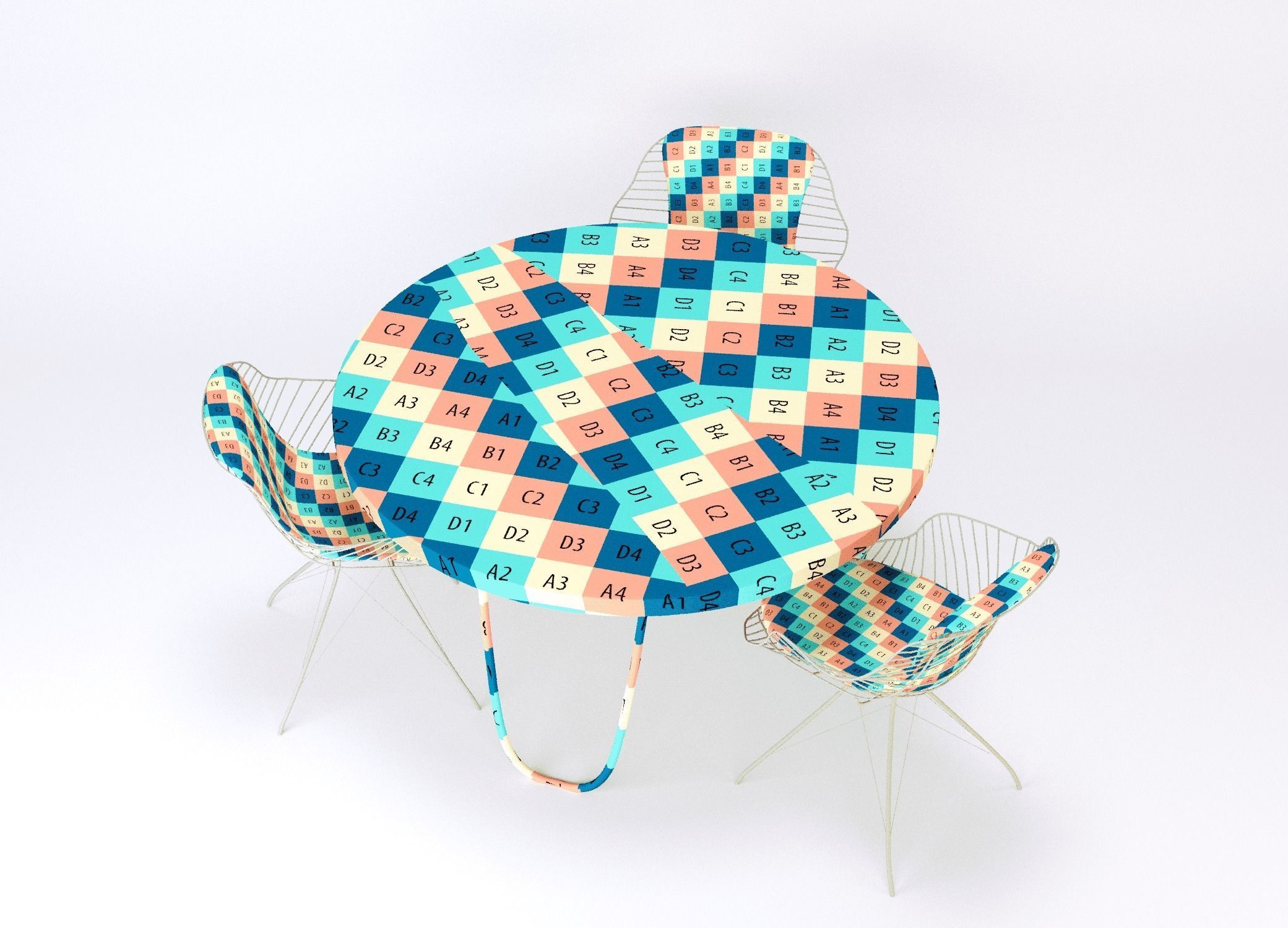 Dinner resin table Coolness Kochut Wood 3D model_2