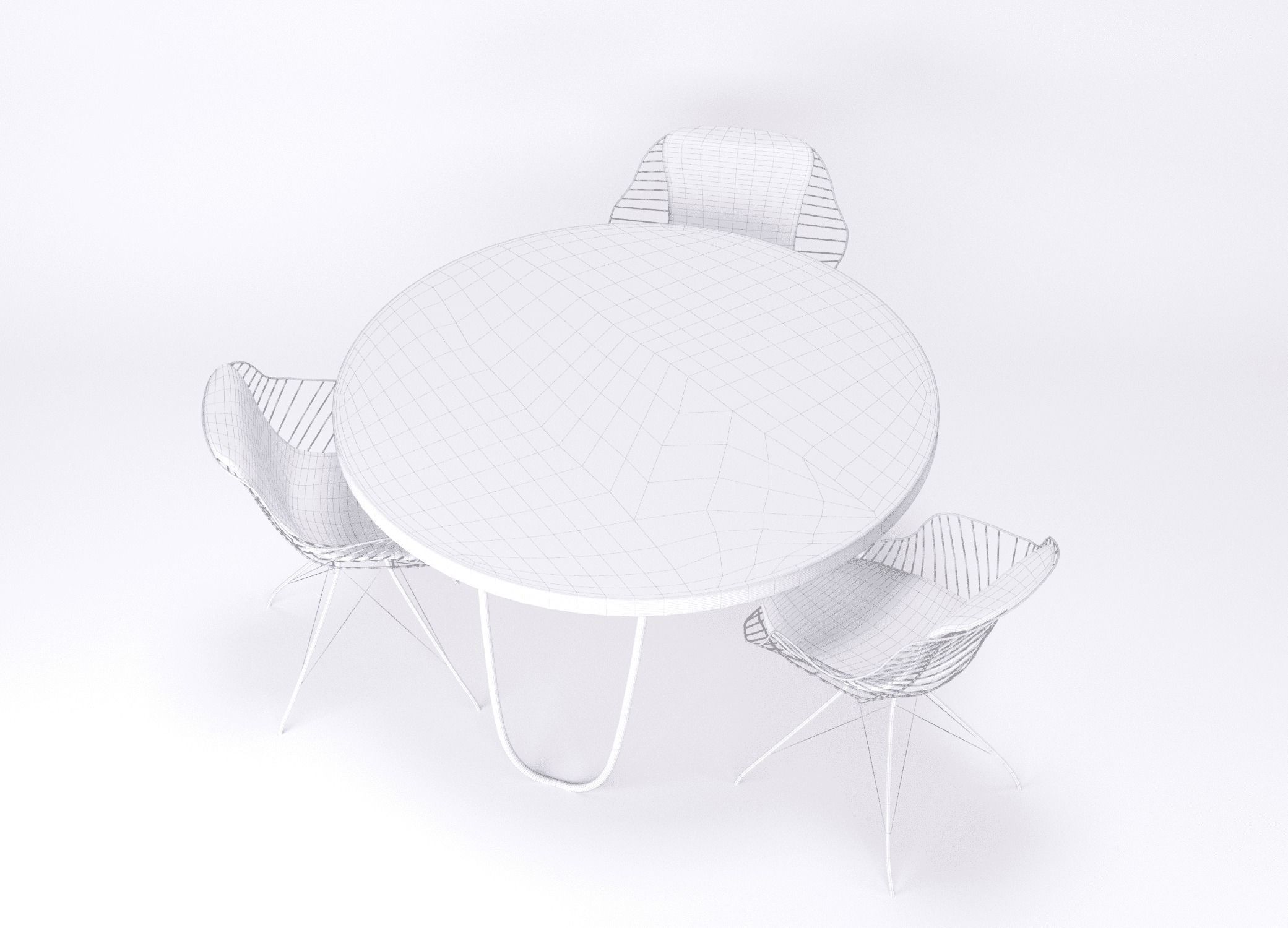 Dinner resin table Coolness Kochut Wood 3D model_1