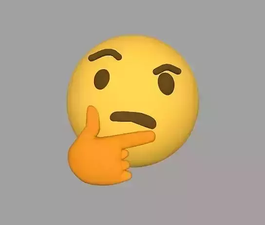 Emoji Hmmmm Free 3D model