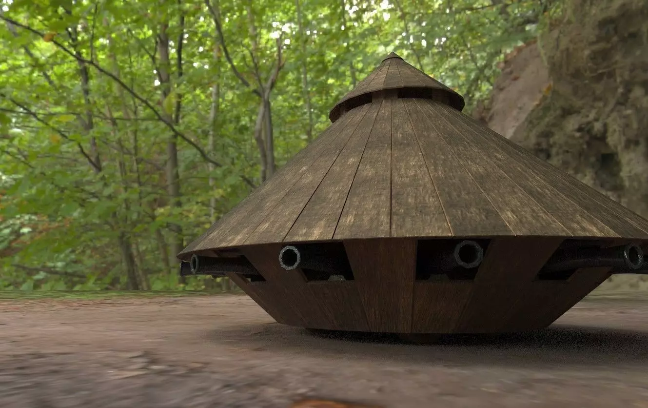 Leonardos fighting vehicle Free low-poly 3D model