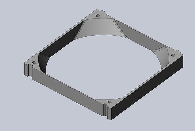 120mm Cooling Fan Extender For PC Watercooling 3D print model