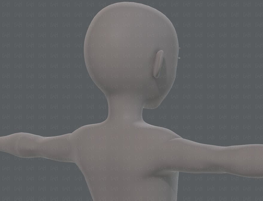 Base mesh boy character V10 Low-poly 3D model_20