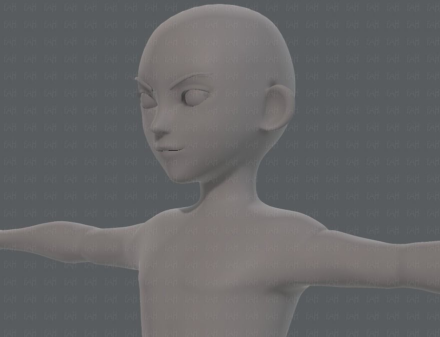 Base mesh boy character V10 Low-poly 3D model_24