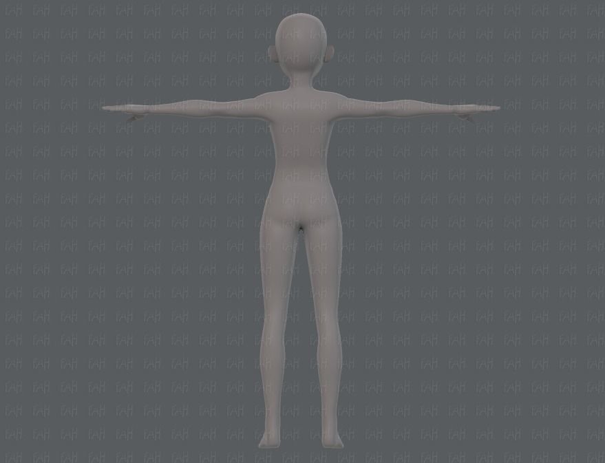 Base mesh boy character V10 Low-poly 3D model_5