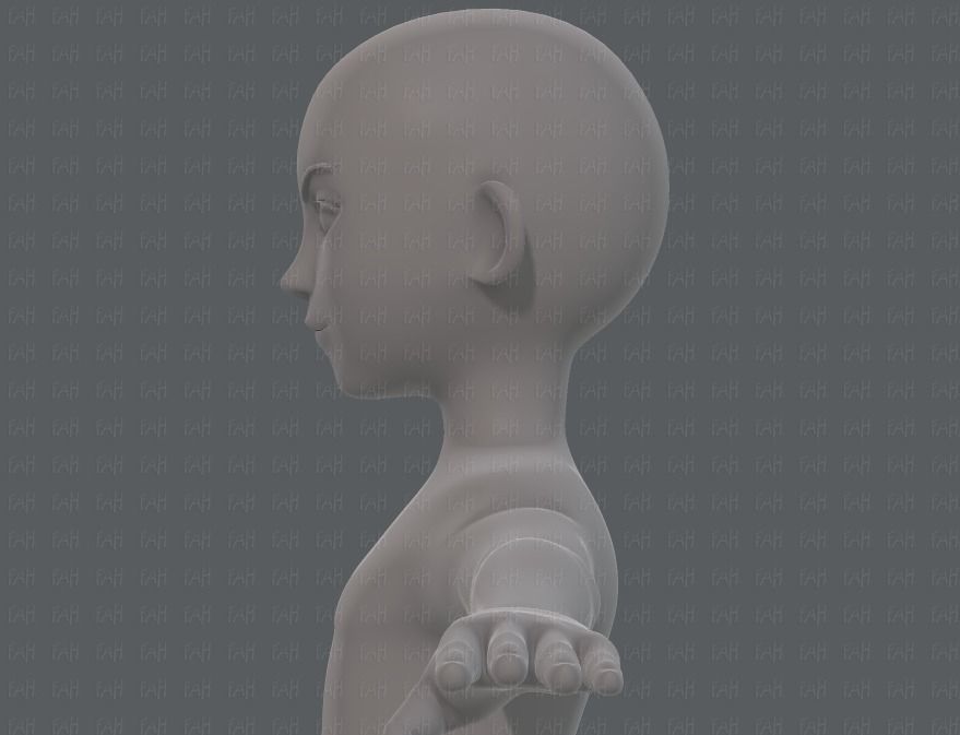Base mesh boy character V10 Low-poly 3D model_23