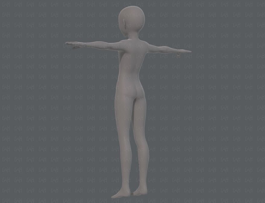 Base mesh boy character V10 Low-poly 3D model_6