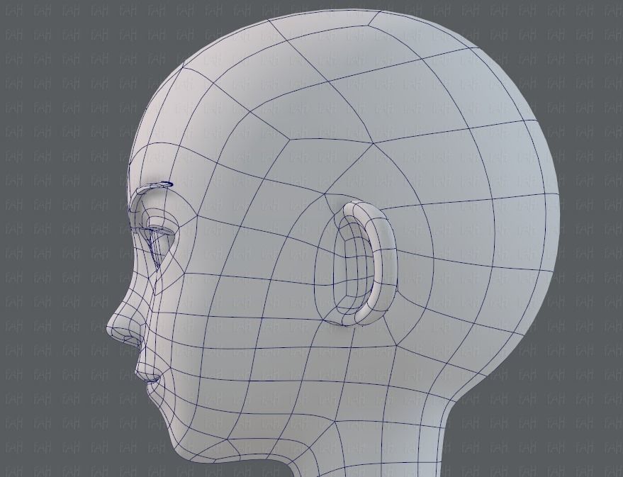 Base mesh boy character V10 Low-poly 3D model_40