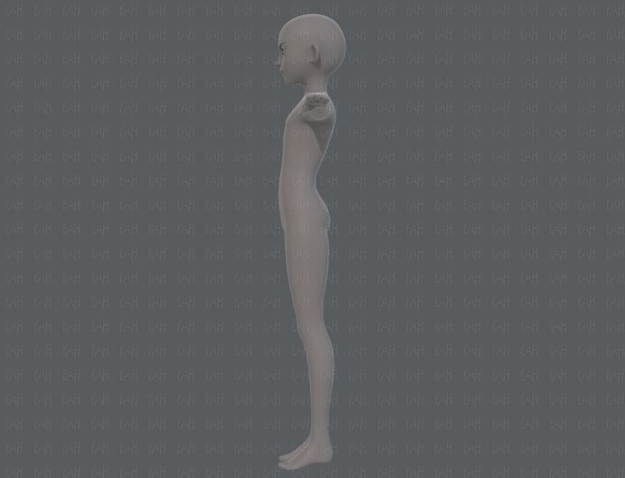 Base mesh boy character V10 Low-poly 3D model_7