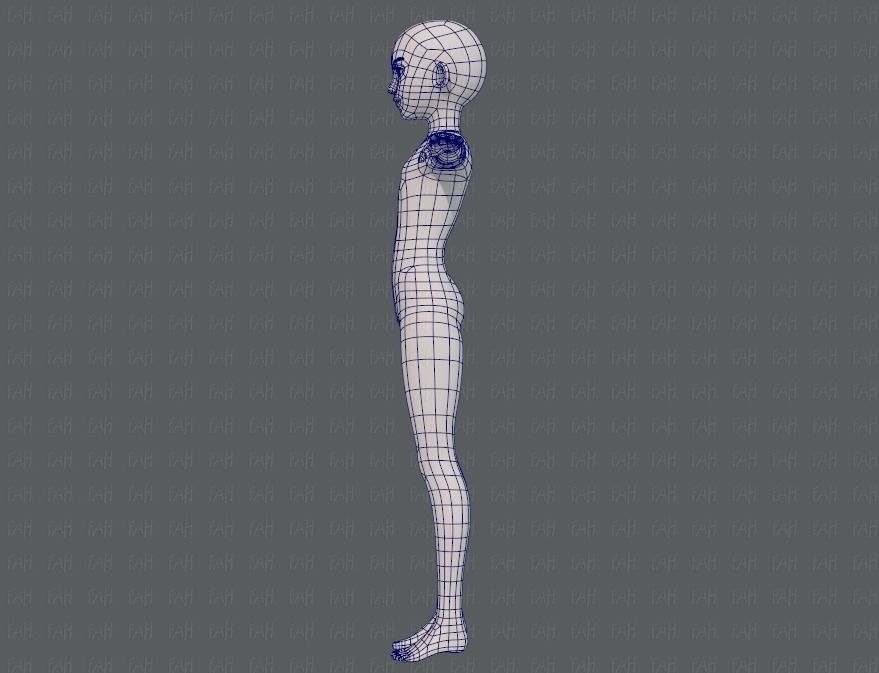 Base mesh boy character V10 Low-poly 3D model_15