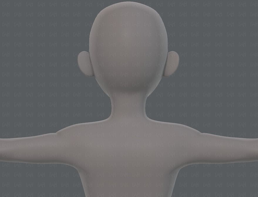 Base mesh boy character V10 Low-poly 3D model_22