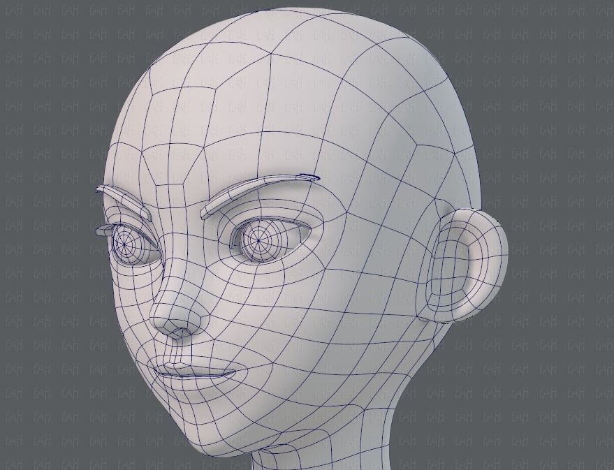 Base mesh boy character V10 Low-poly 3D model_38