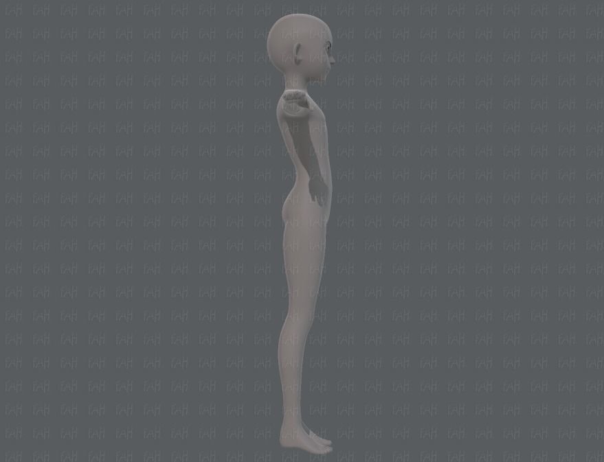 Base mesh boy character V10 Low-poly 3D model_3