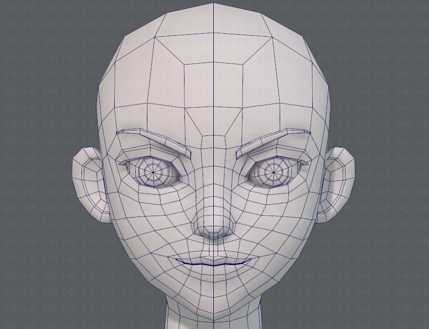 Base mesh boy character V10 Low-poly 3D model_36