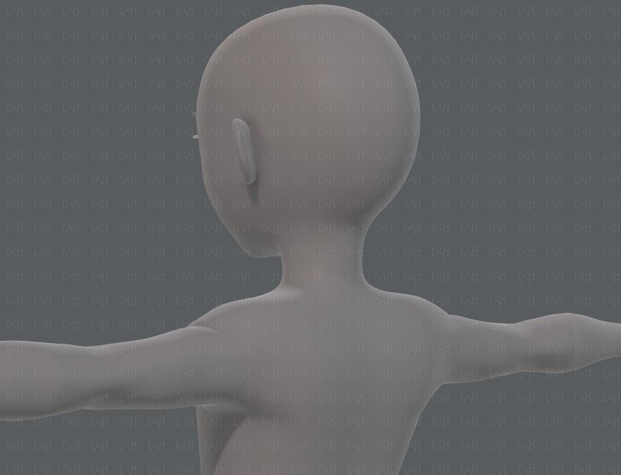 Base mesh boy character V10 Low-poly 3D model_21