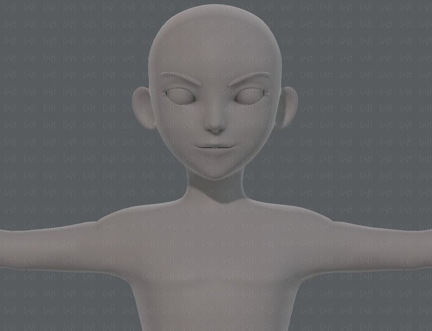 Base mesh boy character V10 Low-poly 3D model_17