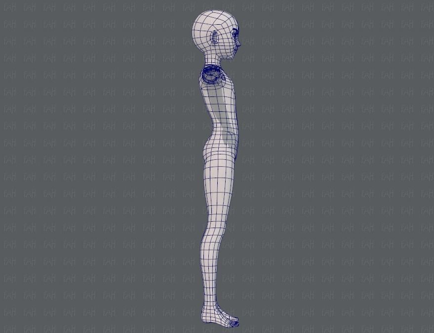 Base mesh boy character V10 Low-poly 3D model_11