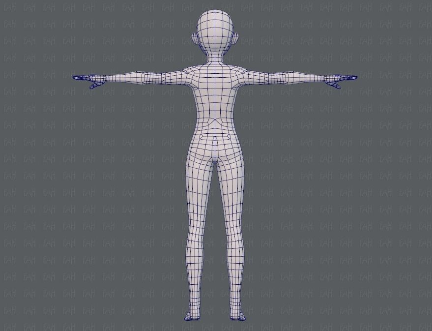 Base mesh boy character V10 Low-poly 3D model_13