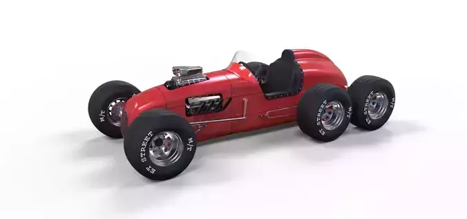 Upgraded Pat Clancy Special six-wheeler 3D model
